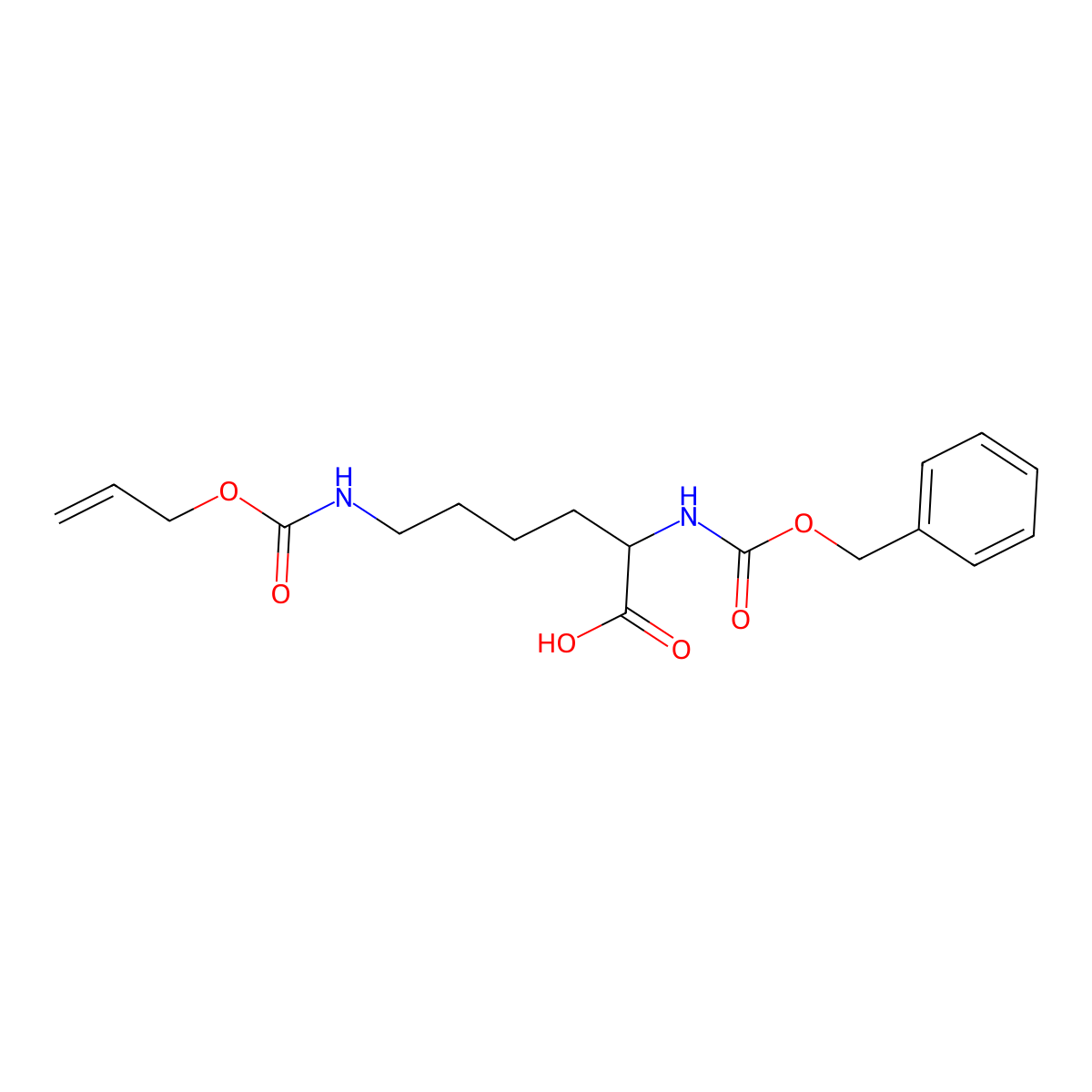 Z-Lys(Aloc)-OH DCHA molecular structure, CAS 220369-84-6