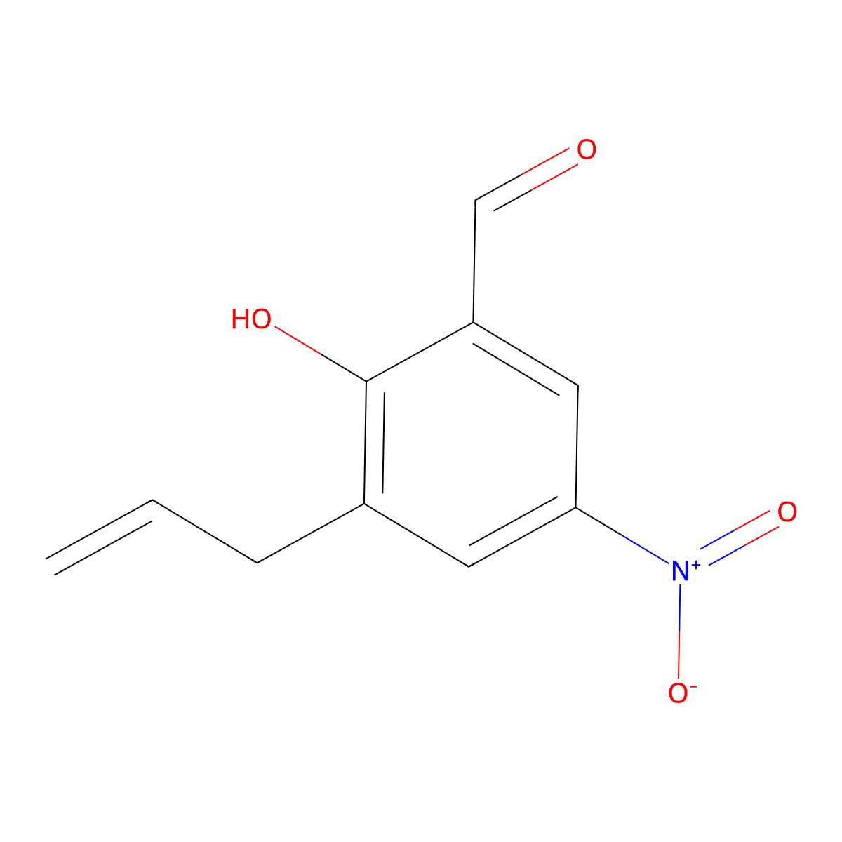 3-Allyl-2-hydroxy-5-nitrobenzaldehyde molecular structure, CAS 22037-27-0