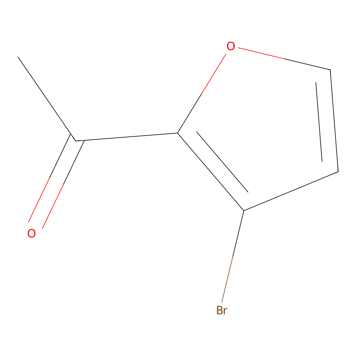 2-Acetyl-3-bromofuran molecular structure, CAS 22037-29-2