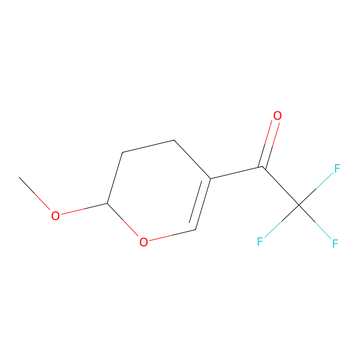 2,2,2-trifluoro-1-(2-methoxy-3,4-dihydro-2H-pyran-5-yl)ethanone molecular structure, CAS 220370-51-4