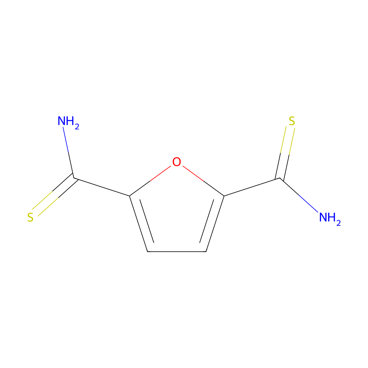 2,5-Furandicarbothioamide molecular structure, CAS 220371-30-2