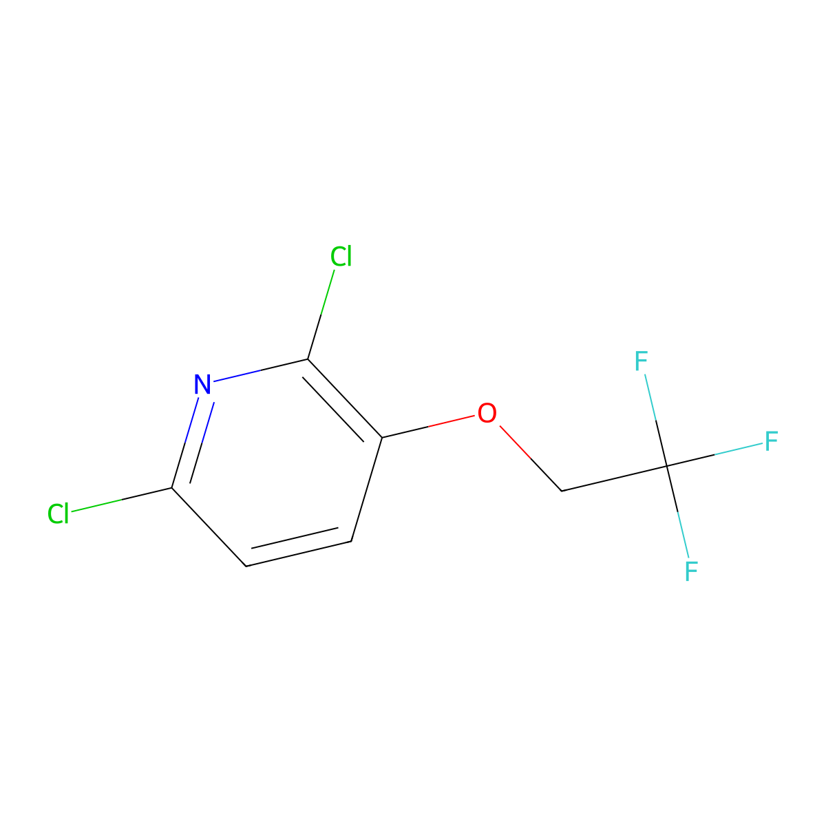 2,6-Dichloro-3-(2,2,2-trifluoroethoxy)pyridine molecular structure, CAS 2203716-06-5
