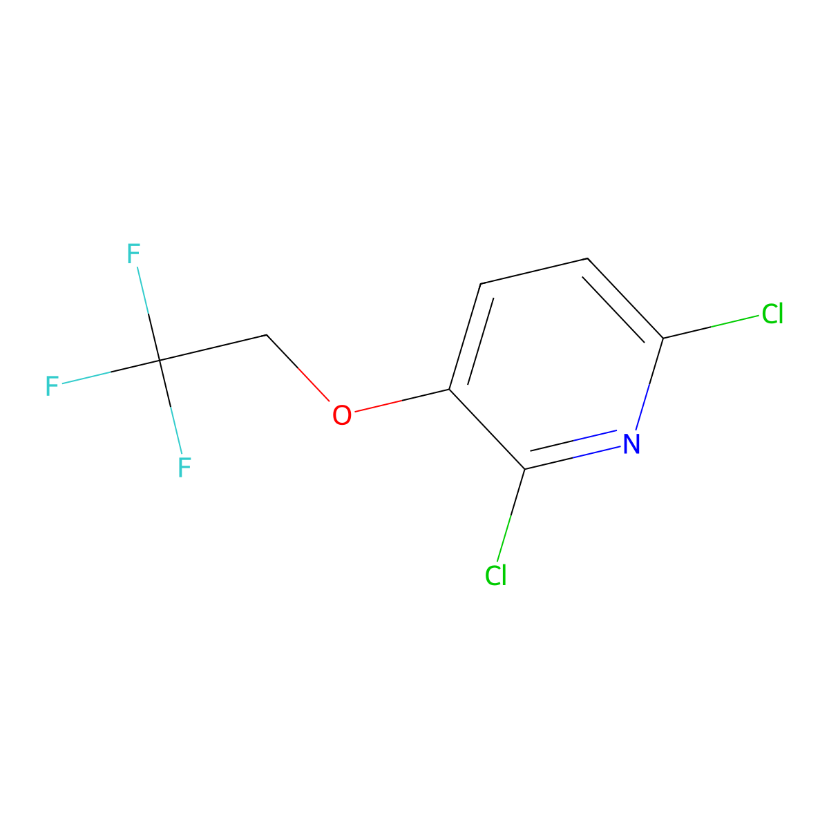 2,6-Dichloro-3-(2,2,2-trifluoroethoxy)pyridine molecular structure, CAS 2203716-06-5