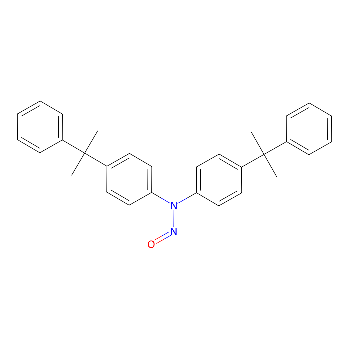 4-(1-Methyl-1-phenylethyl)-N-(4-(1-methyl-1-phenylethyl)phenyl)-N-nitrosoaniline molecular structure, CAS 22038-40-0
