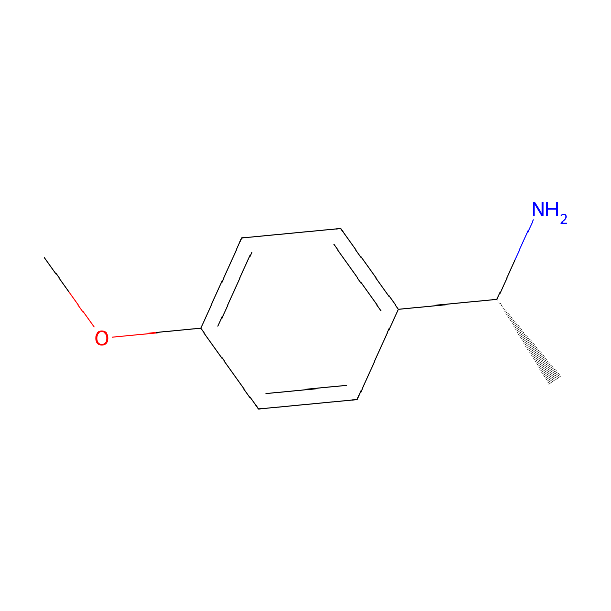 (R)-1-(4-Methoxyphenyl)ethylamine molecular structure, CAS 22038-86-4