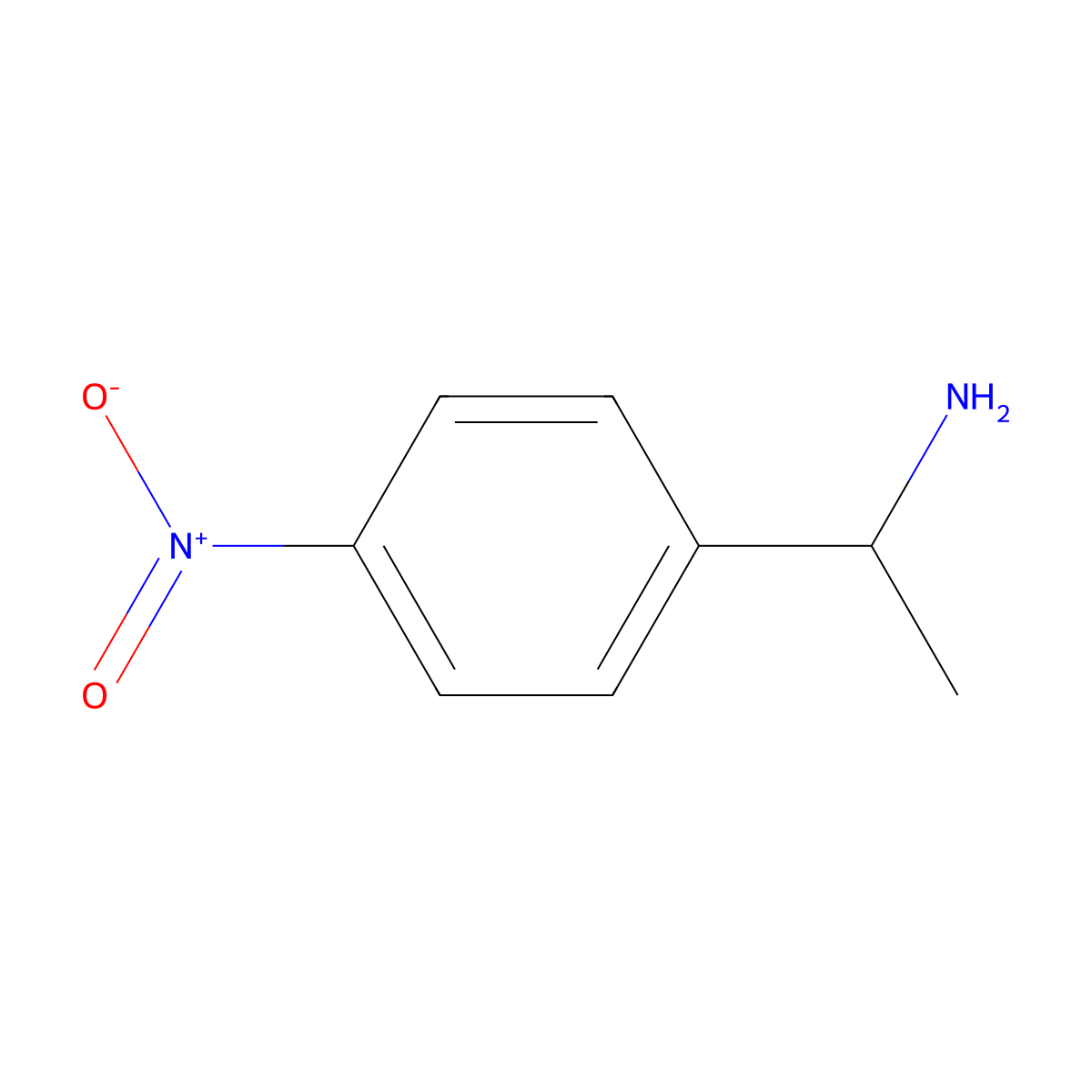 (R)-1-(4-Nitrophenyl)ethanamine molecular structure, CAS 22038-87-5