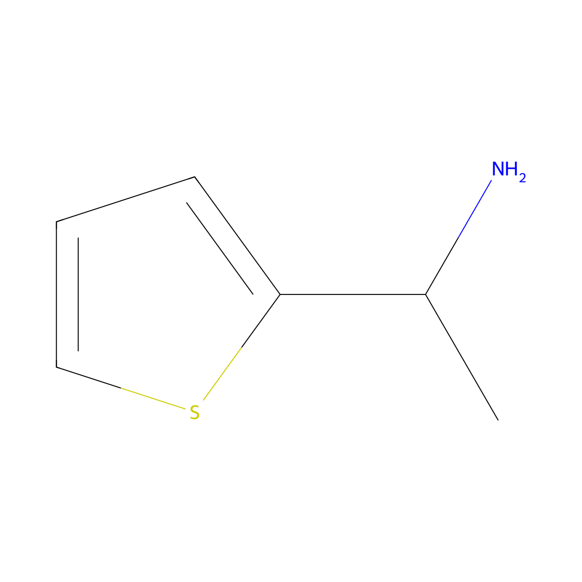 (alphaR)-alpha-Methyl-2-thiophenemethanamine molecular structure, CAS 22038-88-6