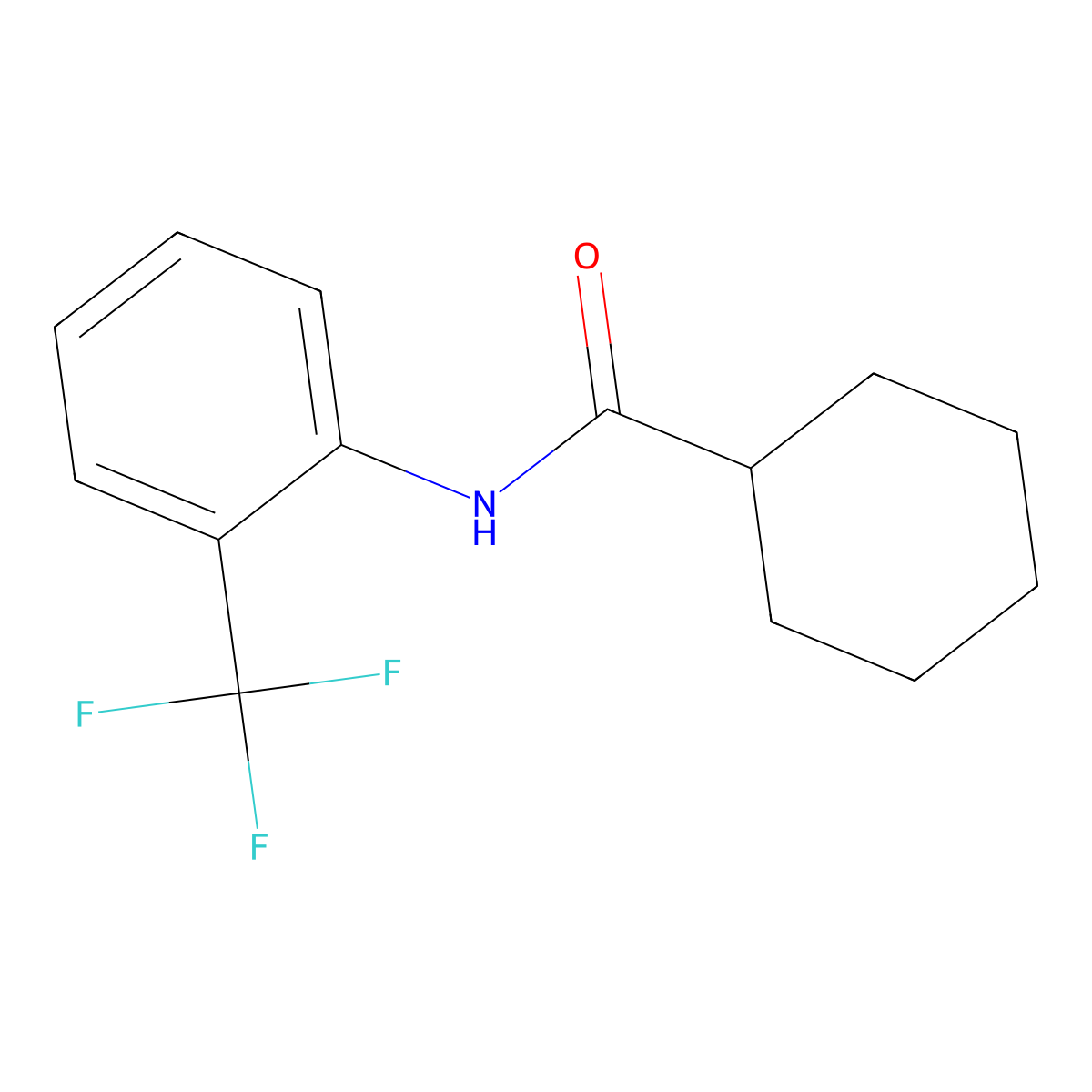 N-[2-(trifluoromethyl)phenyl]cyclohexanecarboxamide molecular structure, CAS 220383-46-0