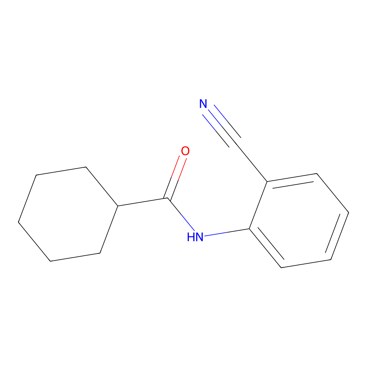 N-(2-cyanophenyl)cyclohexanecarboxamide molecular structure, CAS 220383-49-3