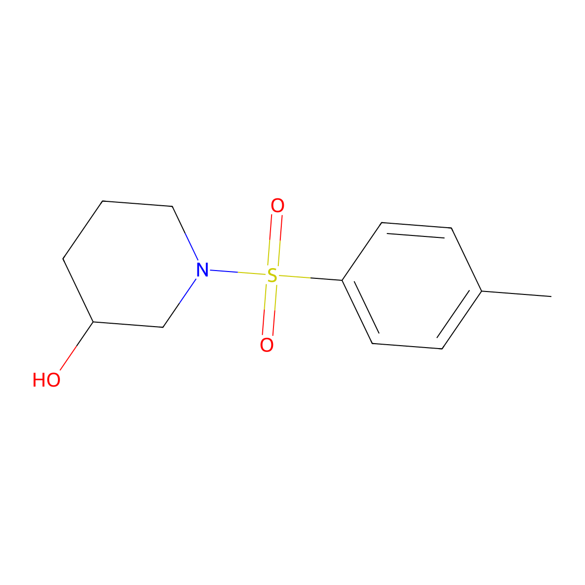 1-Tosylpiperidine-3-ol molecular structure, CAS 220384-68-9