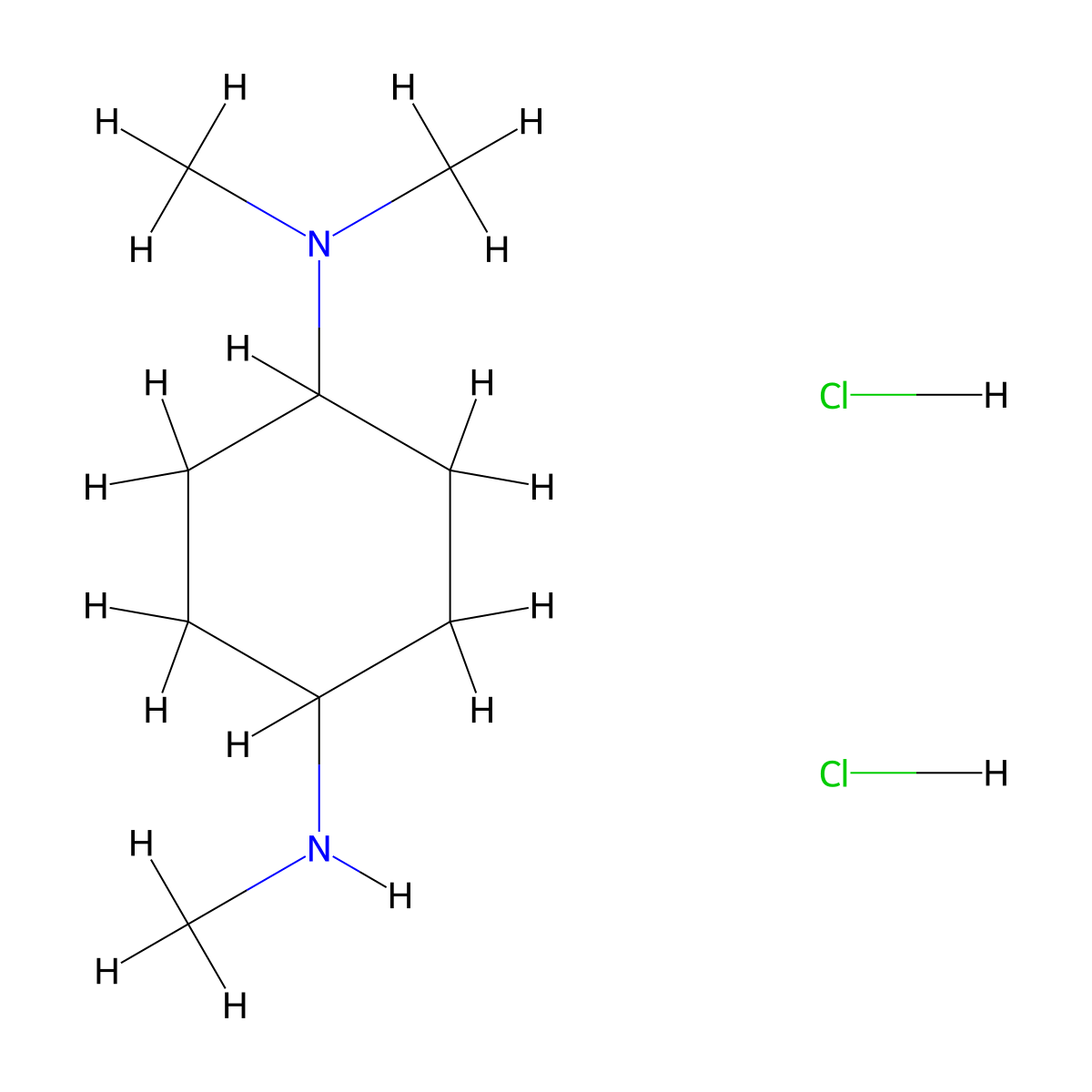 N1,N1,N4-Trimethyl-1,4-cyclohexanediamine dihydrochloride molecular structure, CAS 2203842-73-1