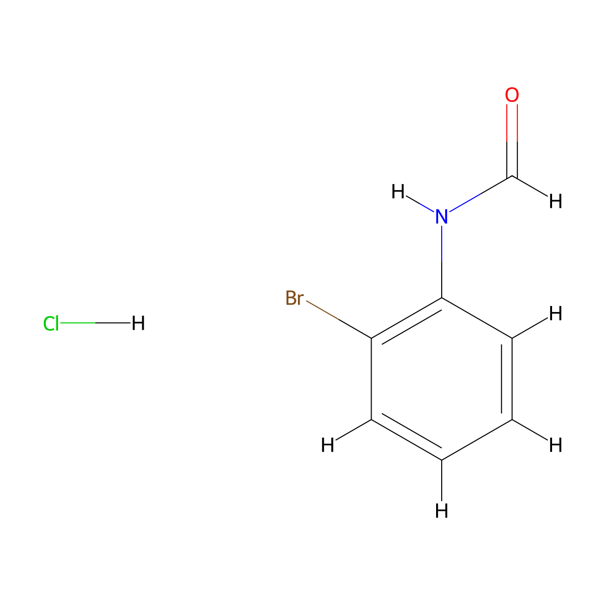 N-(2-Bromophenyl)formamide hydrochloride molecular structure, CAS 2203854-70-8