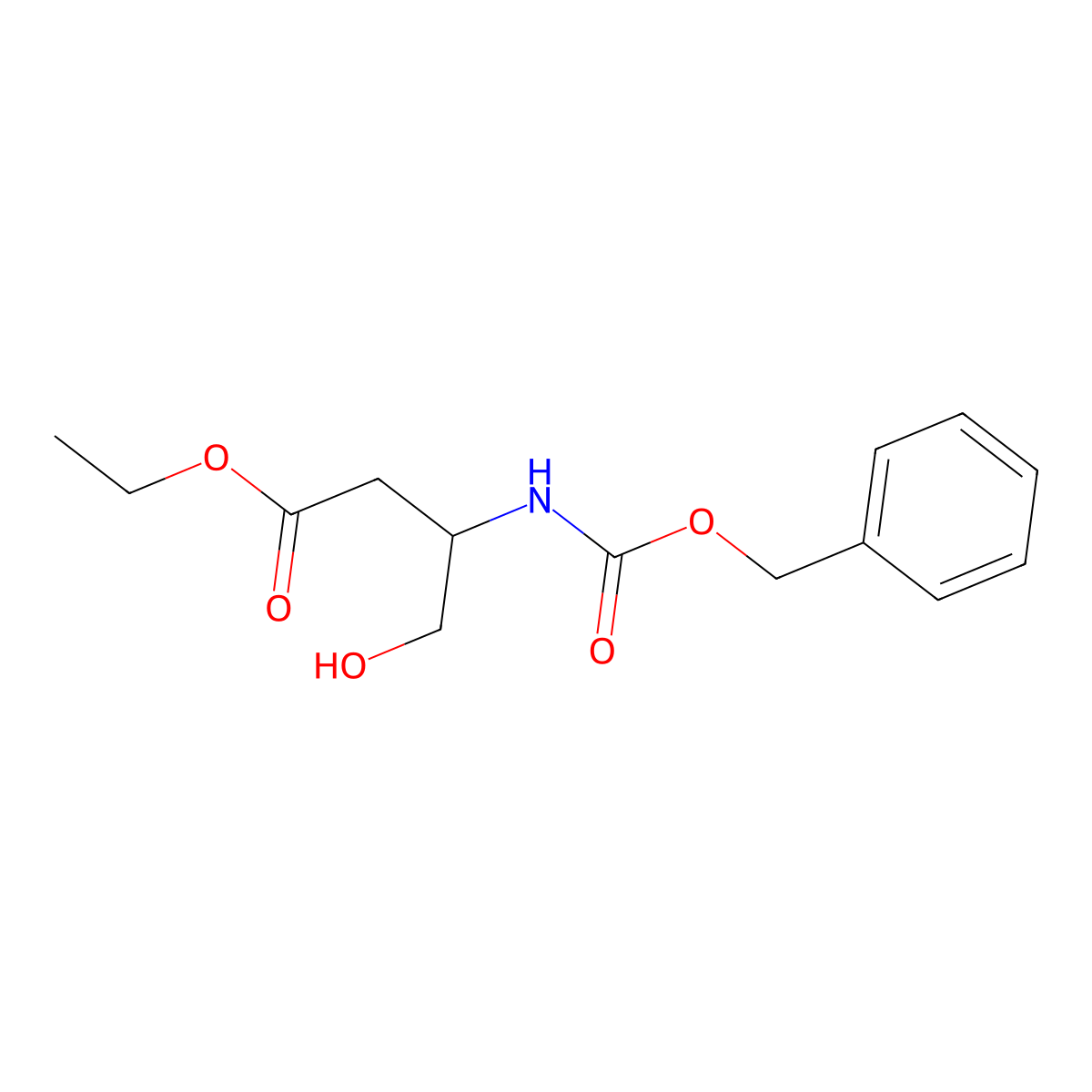 Ethyl 3-{[(benzyloxy)carbonyl]amino}-4-hydroxybutanoate molecular structure, CAS 220389-10-6