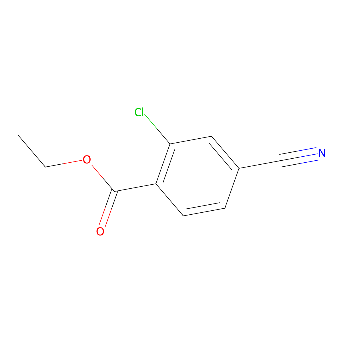 Ethyl 2-chloro-4-cyanobenzoate molecular structure, CAS 220389-14-0