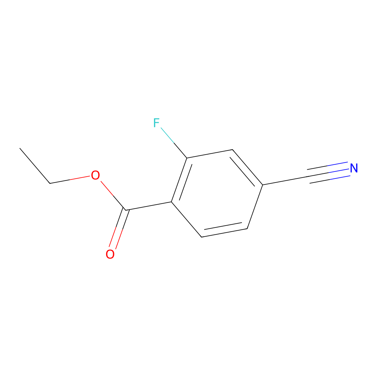 Ethyl 4-cyano-2-fluorobenzoate molecular structure, CAS 220389-15-1