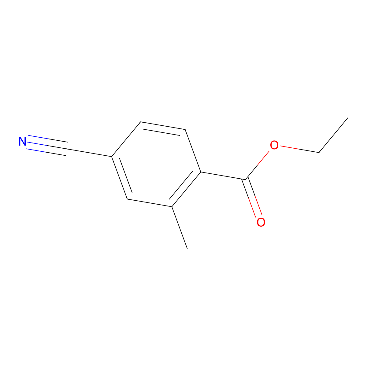 Ethyl 4-cyano-2-methylbenzoate molecular structure, CAS 220389-17-3
