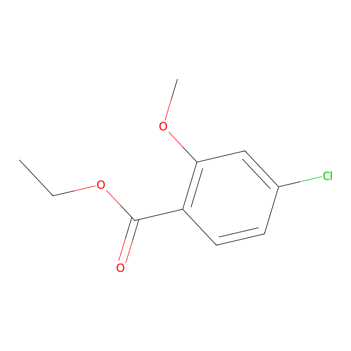 4-Chloro-2-methoxybenzoic acid ethyl ester molecular structure, CAS 220389-33-3