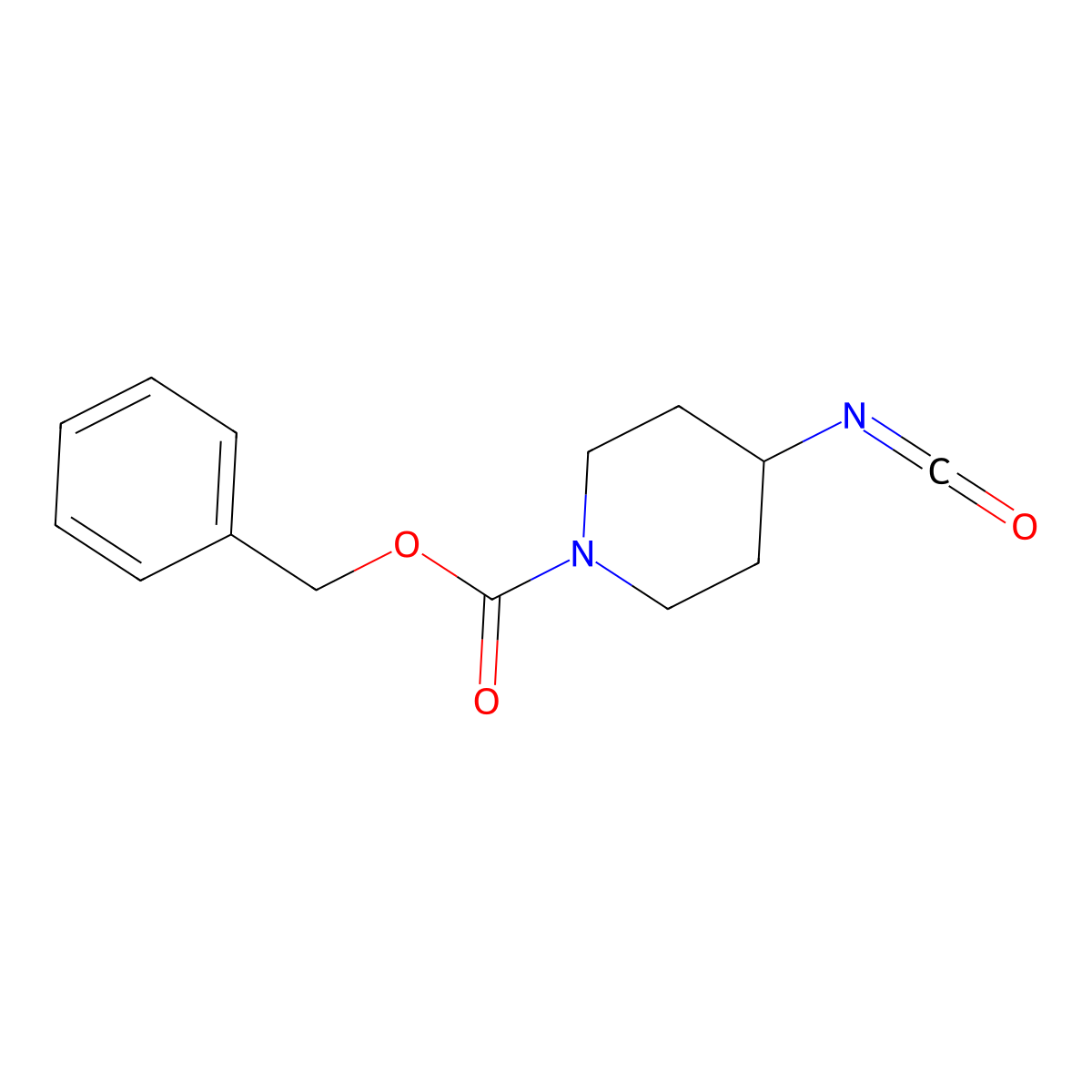 Benzyl 4-isocyanatopiperidine-1-carboxylate molecular structure, CAS 220394-91-2