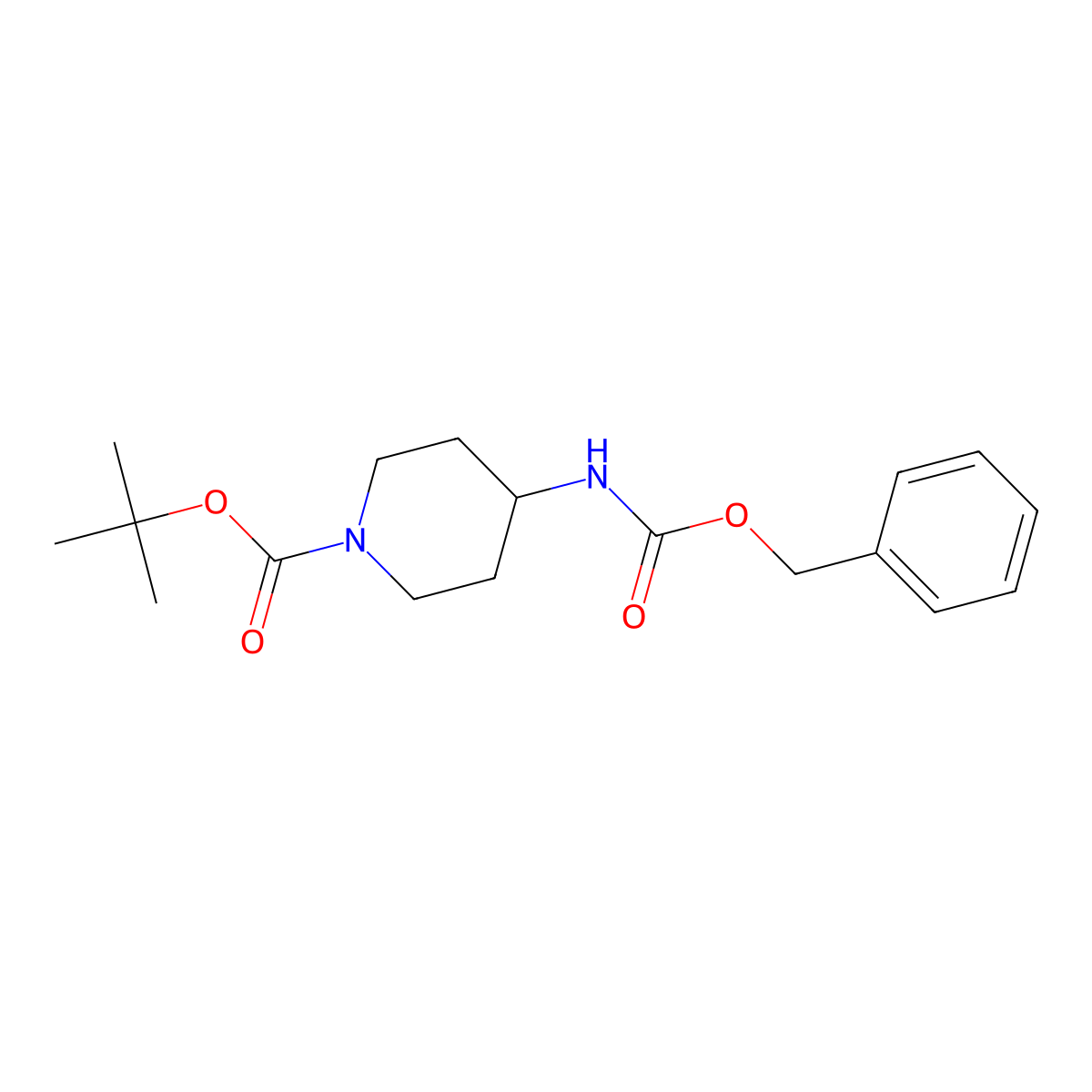 1-Boc-4-Cbz-amino-piperidine molecular structure, CAS 220394-97-8