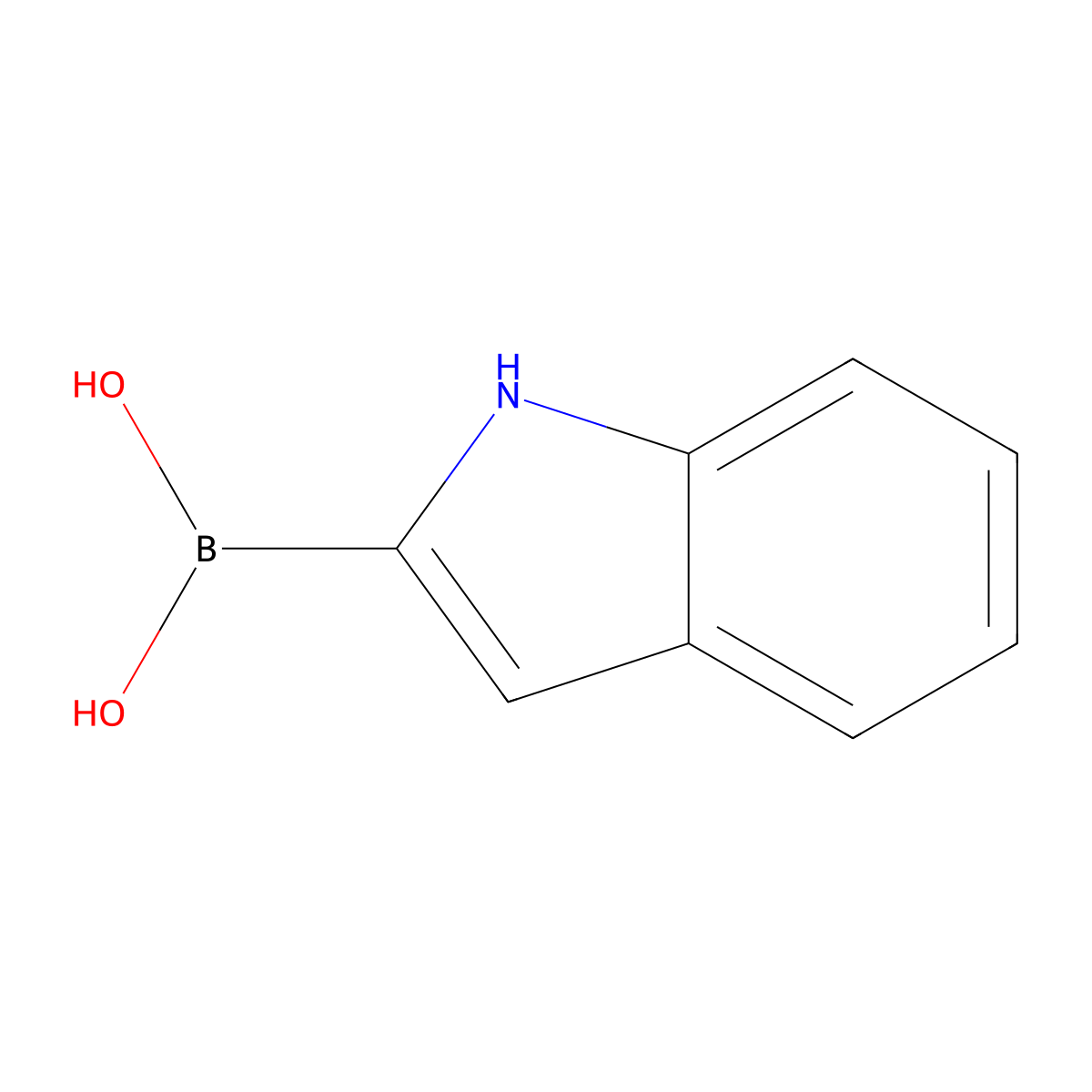 1H-Indol-2-ylboronic acid molecular structure, CAS 220396-46-3