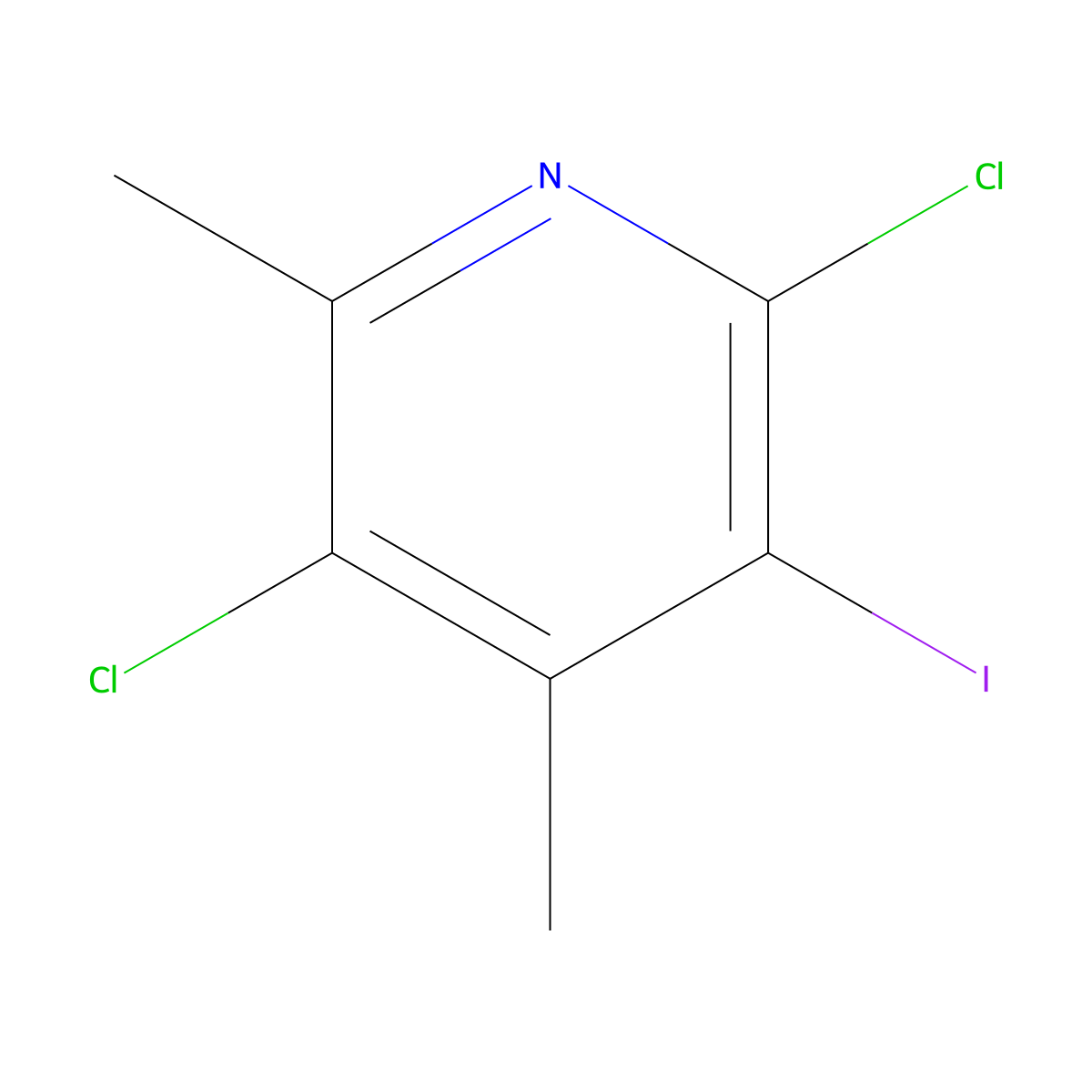 2,5-Dichloro-3-iodo-4,6-dimethylpyridine molecular structure, CAS 2203986-22-3