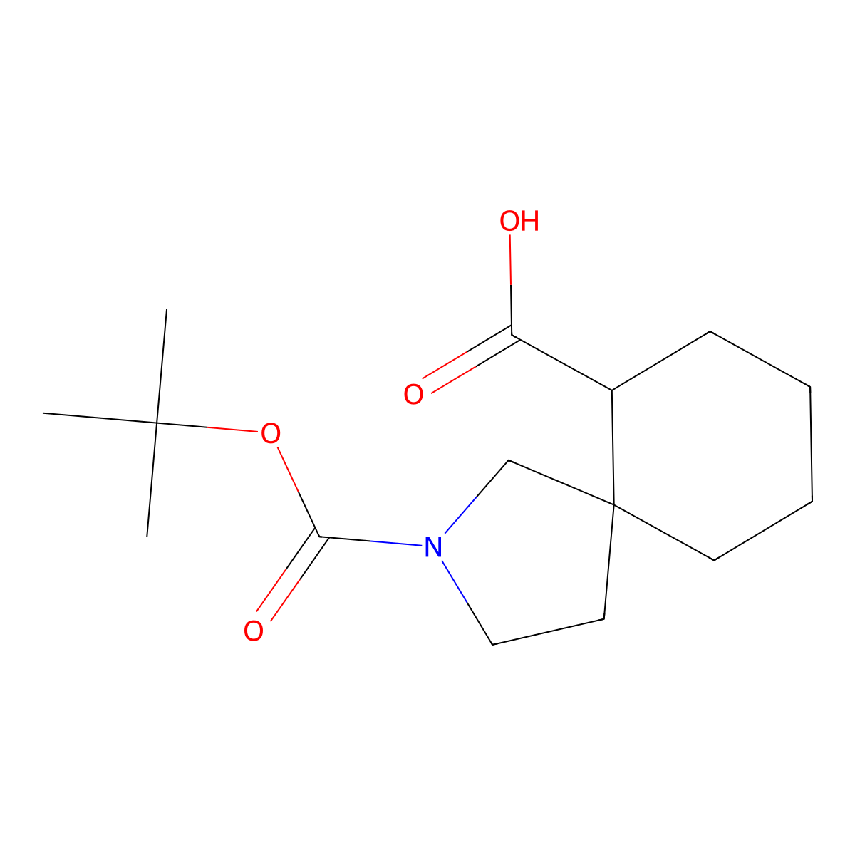 2-(Tert-butoxycarbonyl)-2-azaspiro[4.5]decane-6-carboxylic acid molecular structure, CAS 2203989-88-0