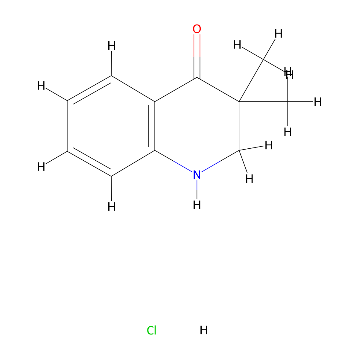 3,3-Dimethyl-2,3-dihydro-1H-quinolin-4-one hydrochloride molecular structure, CAS 2203989-92-6