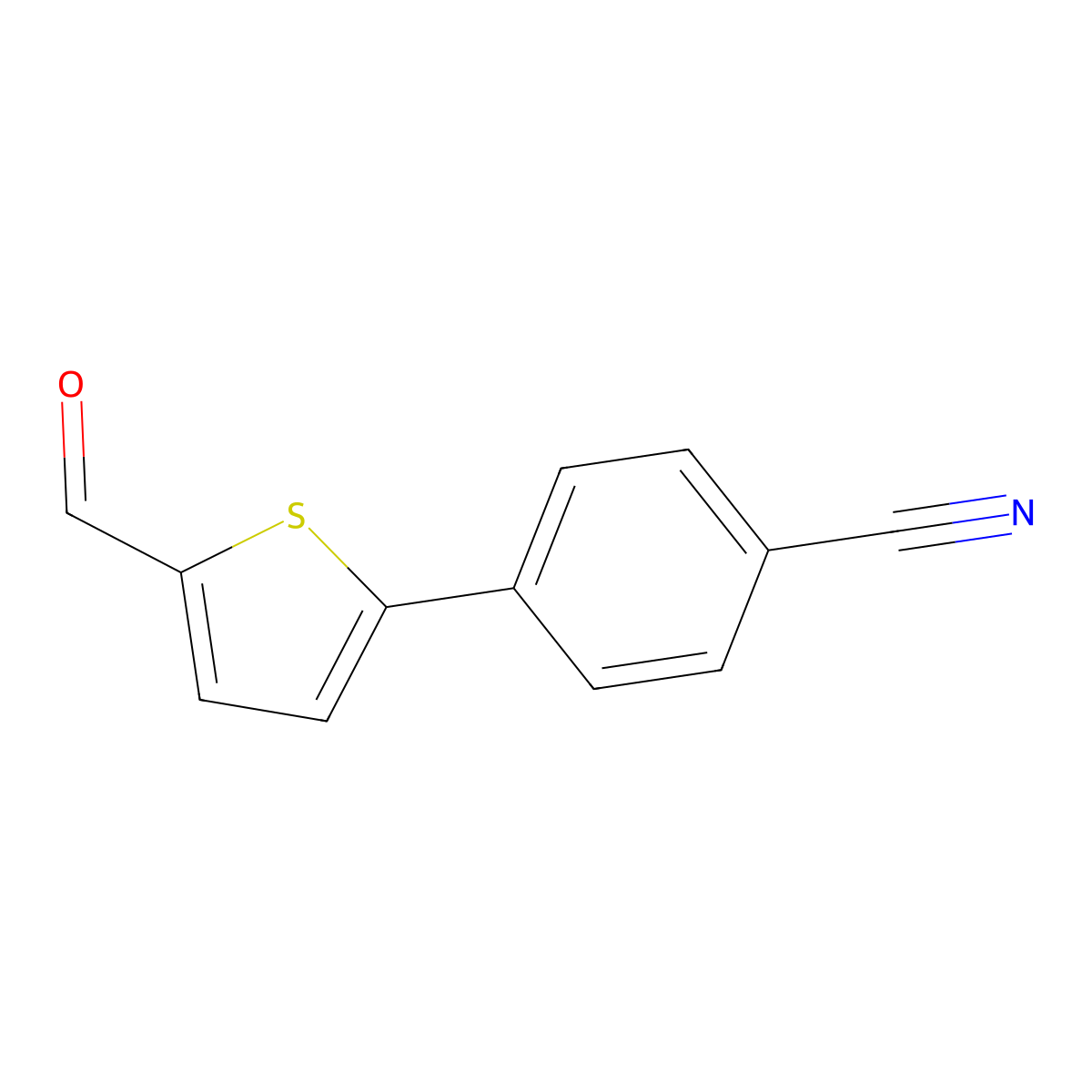 4-(5-Formylthiophen-2-yl)benzonitrile molecular structure, CAS 220399-23-5