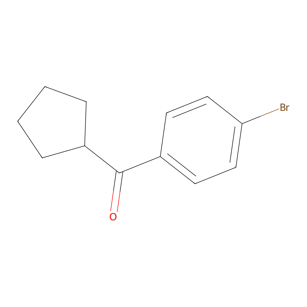 (4-Bromophenyl)(cyclopentyl)methanone molecular structure, CAS 2204-97-9