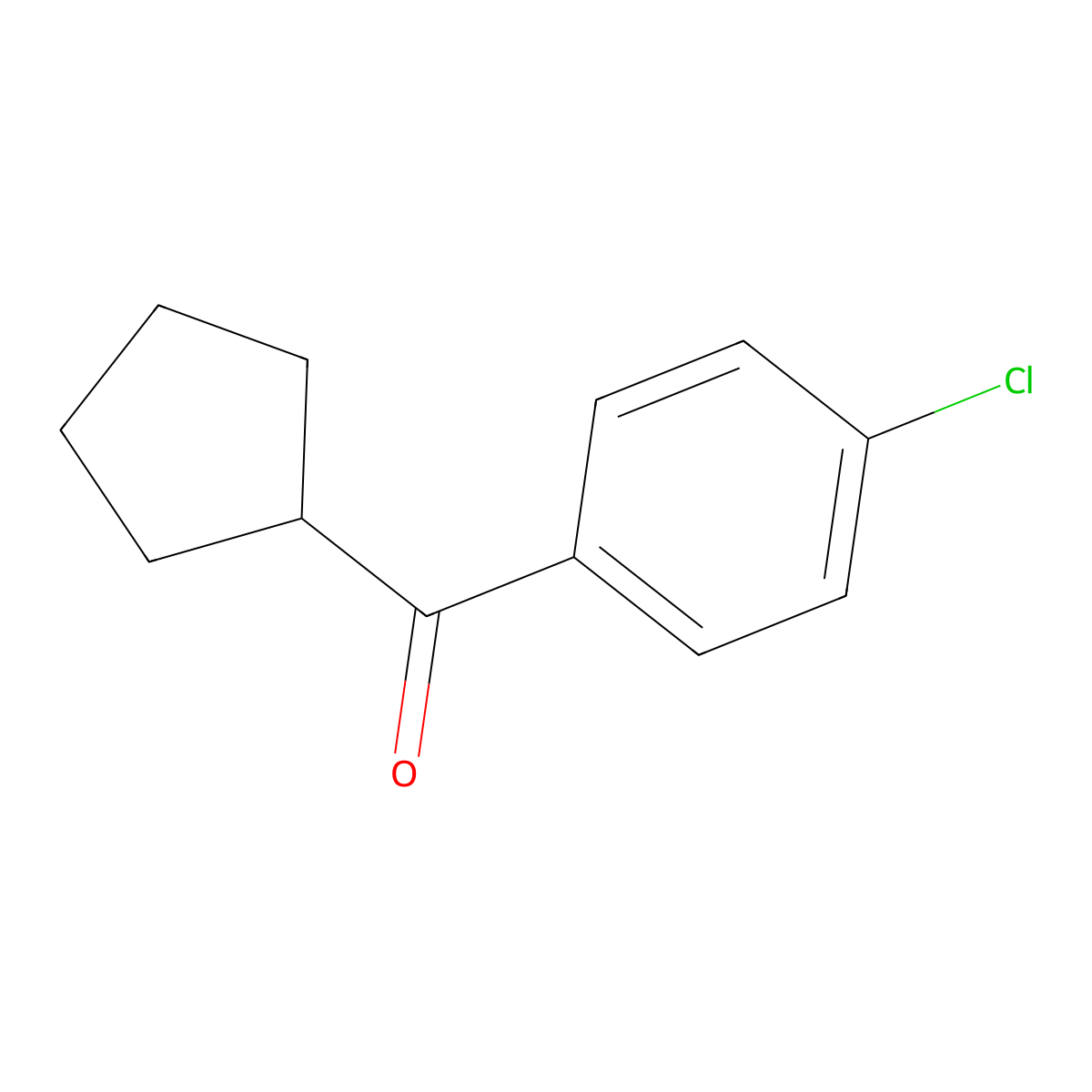 (4-Chlorophenyl)cyclopentylmethanone molecular structure, CAS 2204-98-0