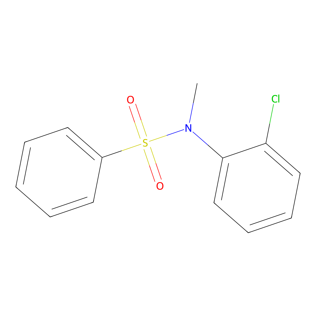 N-(2-Chlorophenyl)-N-methylbenzenesulfonamide molecular structure, CAS 220400-23-7