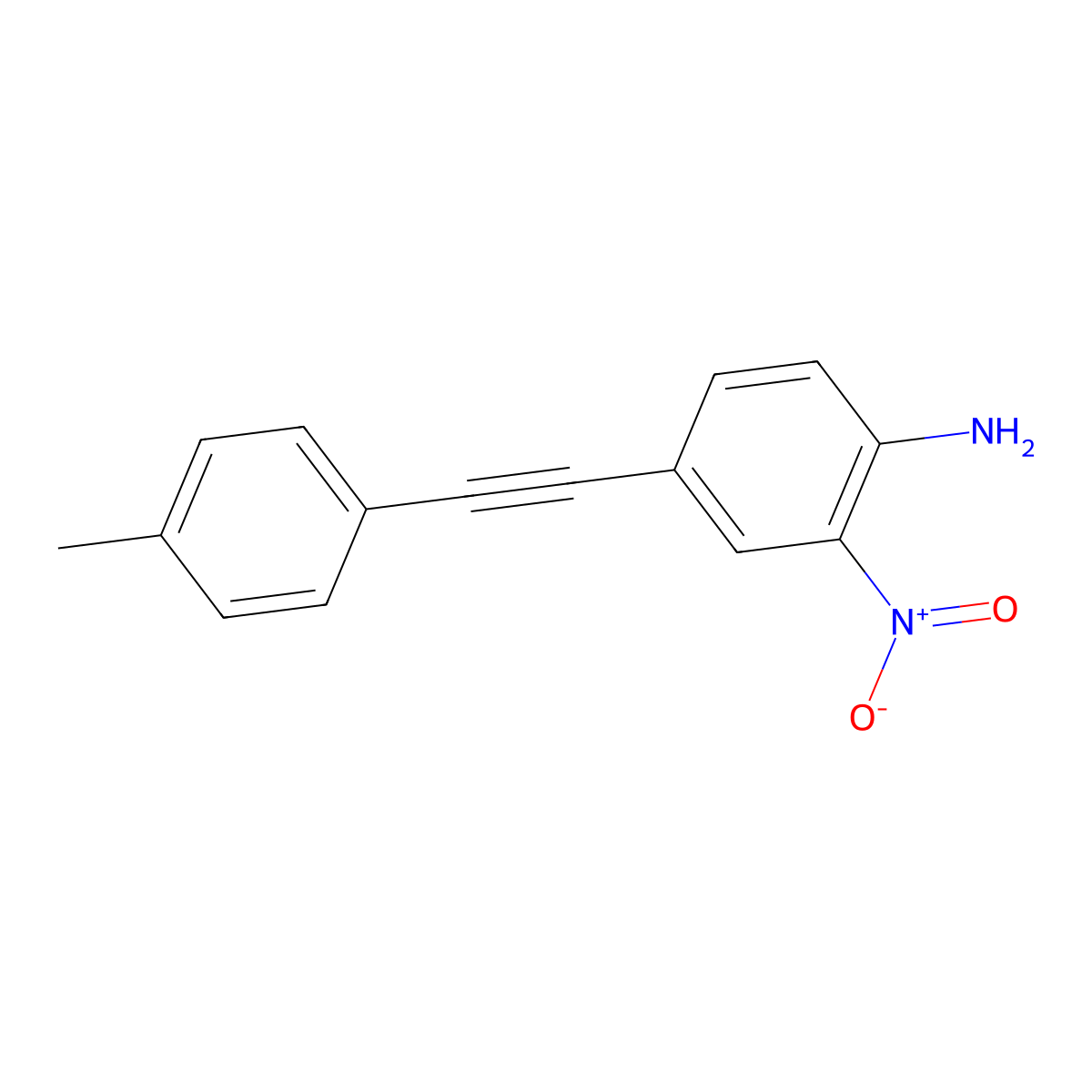 2-Nitro-4-(p-tolylethynyl)aniline molecular structure, CAS 2204040-32-2