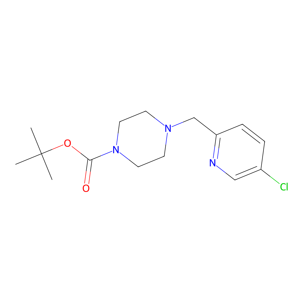 tert-Butyl 4-((5-chloropyridin-2-yl)methyl)piperazine-1-carboxylate molecular structure, CAS 2204040-43-5