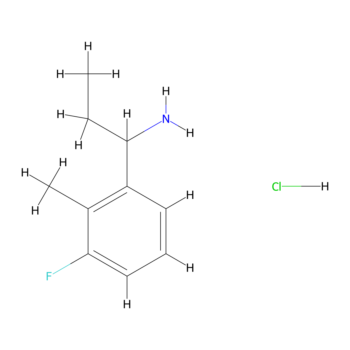1-(3-Fluoro-2-methyl-phenyl)-propylamine hydrochloride molecular structure, CAS 2204052-12-8