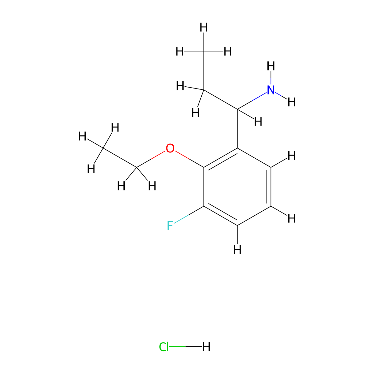 1-(2-Ethoxy-3-fluoro-phenyl)-propylamine hydrochloride molecular structure, CAS 2204052-16-2