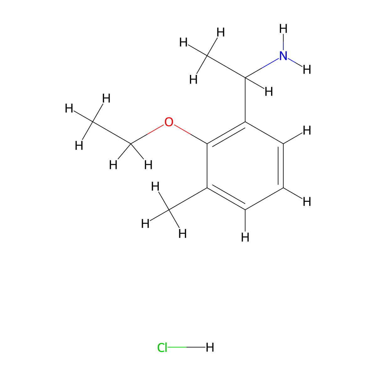 1-(2-Ethoxy-3-methyl-phenyl)-ethylamine hydrochloride molecular structure, CAS 2204052-21-9