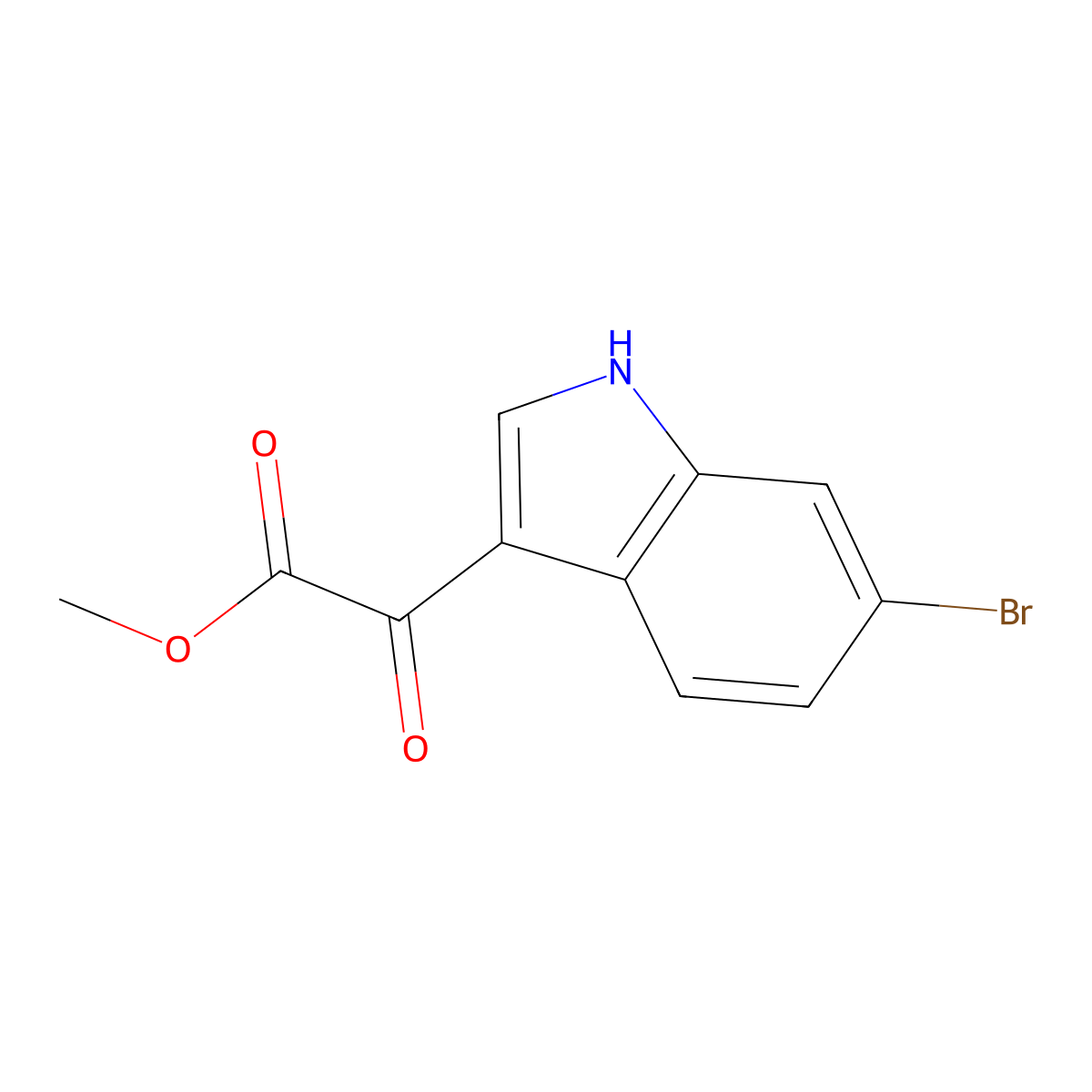methyl 2-(6-bromo-1H-indol-3-yl)-2-oxoacetate molecular structure, CAS 220407-33-0