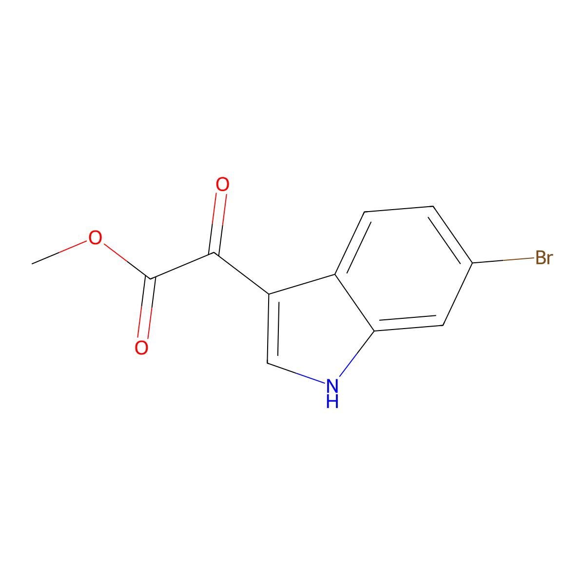 methyl 2-(6-bromo-1H-indol-3-yl)-2-oxoacetate molecular structure, CAS 220407-33-0