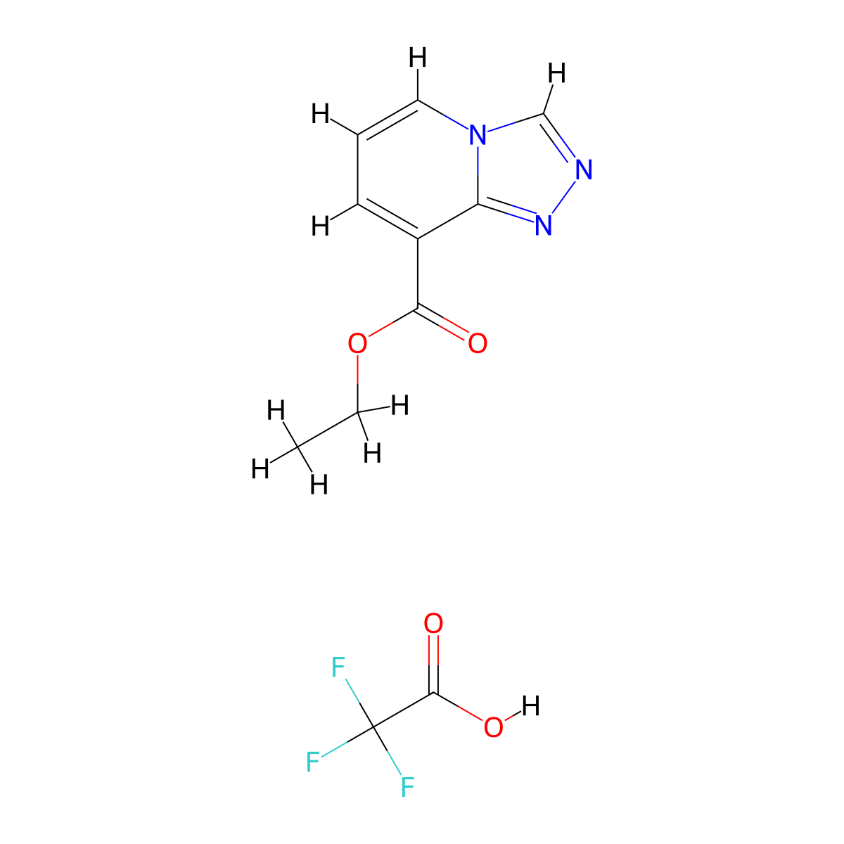 Ethyl [1,2,4]triazolo[4,3-a]pyridine-8-carboxylate 2,2,2-trifluoroacetate molecular structure, CAS 2204092-01-1