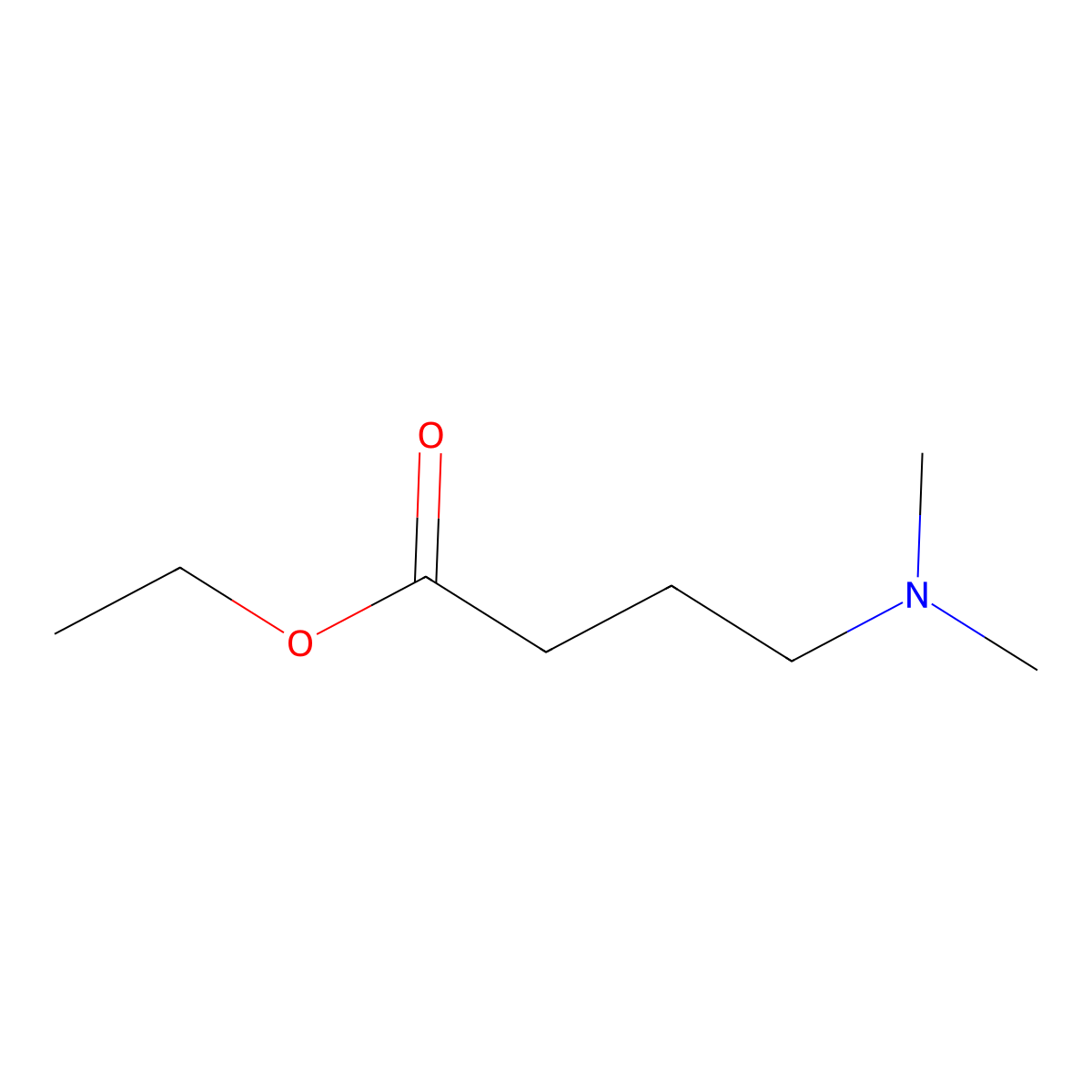 Ethyl 4-(dimethylamino)butyrate molecular structure, CAS 22041-23-2