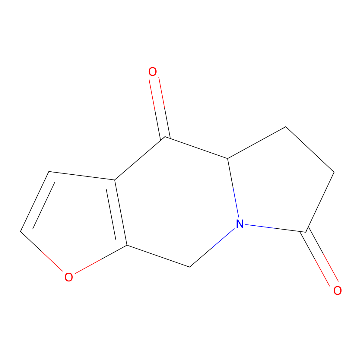 5,6-dihydrofuro[2,3-f]indolizine-4,7(4aH,9H)-dione molecular structure, CAS 220412-07-7