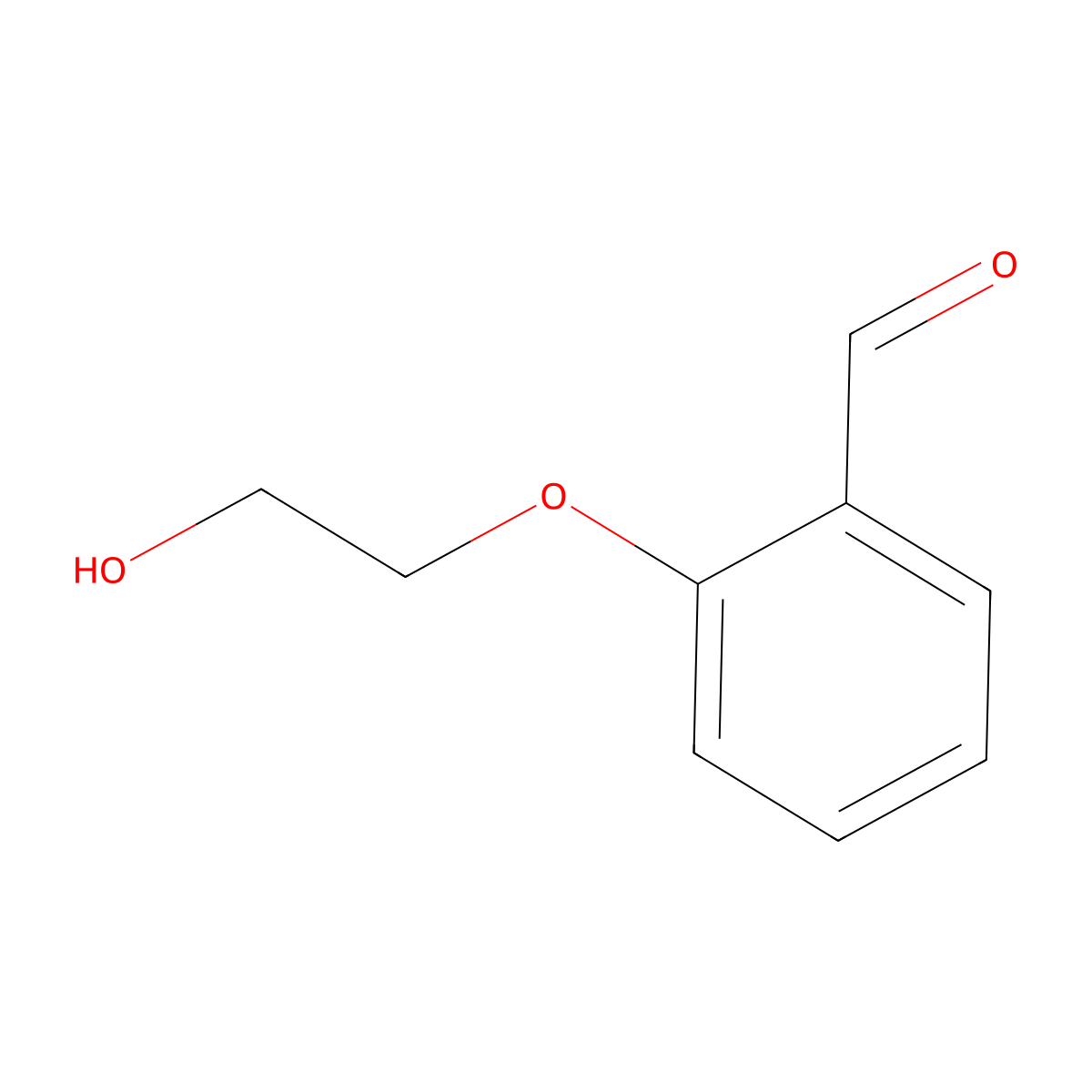 2-(2-Hydroxyethoxy)benzaldehyde molecular structure, CAS 22042-72-4