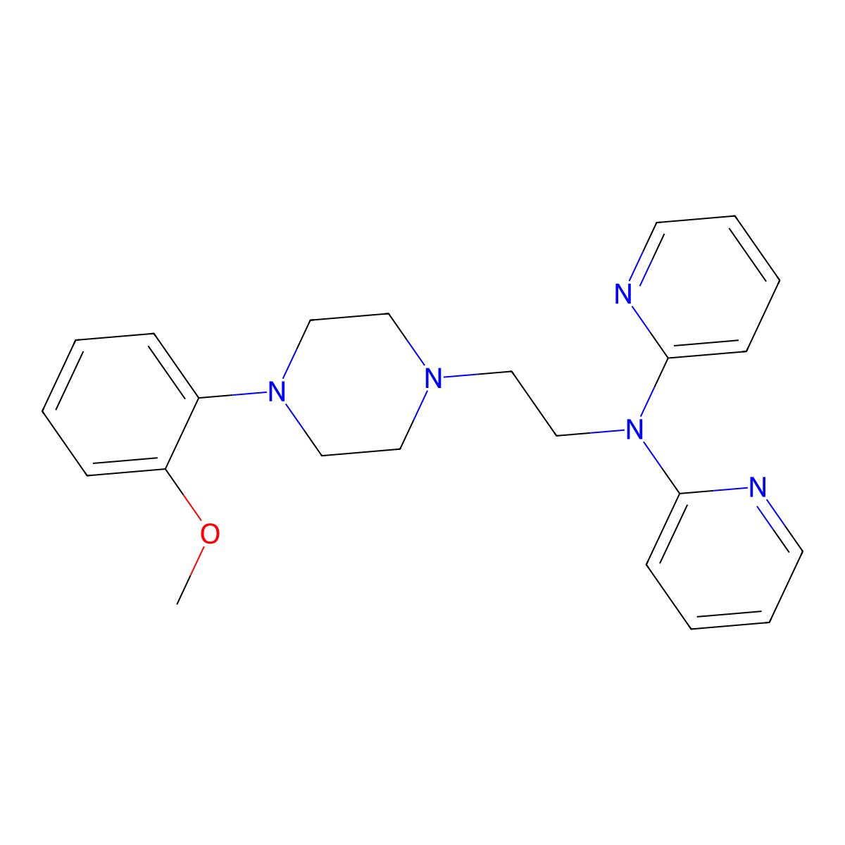 N-{2-[4-(2-methoxyphenyl)piperazin-1-yl]ethyl}-N-(pyridin-2-yl)pyridin-2-amine molecular structure, CAS 220421-73-8