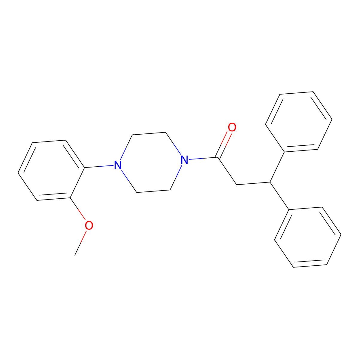 1-[4-(2-Methoxyphenyl)piperazin-1-yl]-3,3-diphenylpropan-1-one molecular structure, CAS 220421-93-2