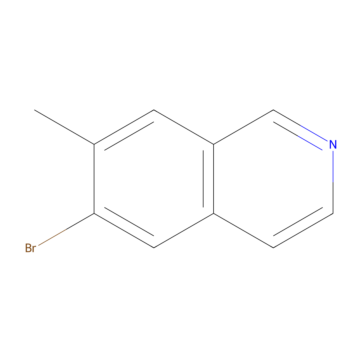 6-Bromo-7-methylisoquinoline molecular structure, CAS 2204246-82-0