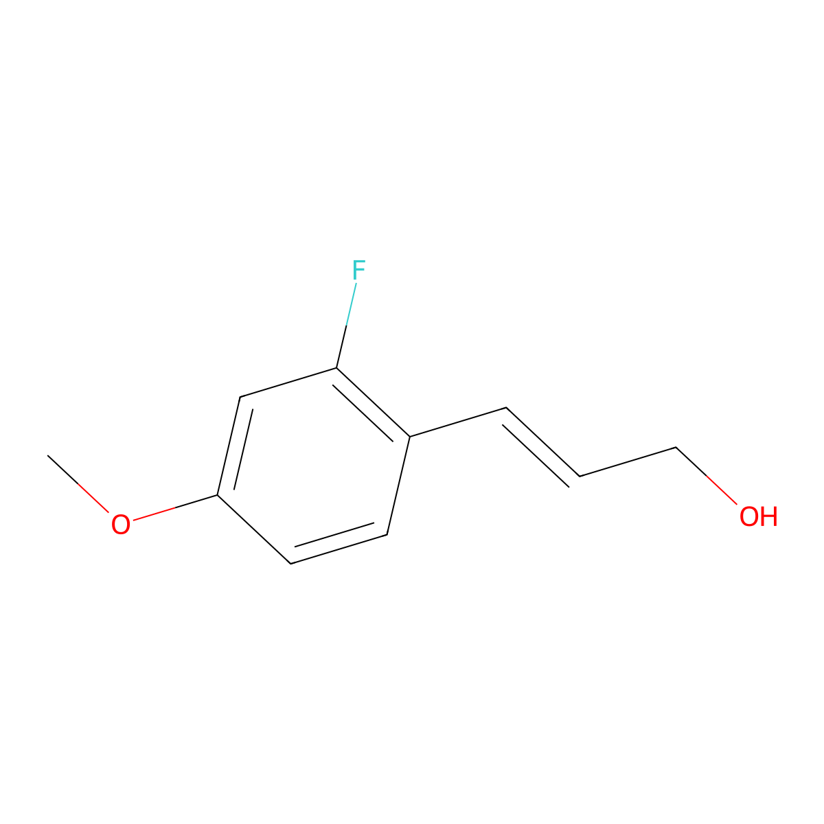 3-(2-Fluoro-4-methoxyphenyl)prop-2-en-1-ol molecular structure, CAS 2204247-53-8