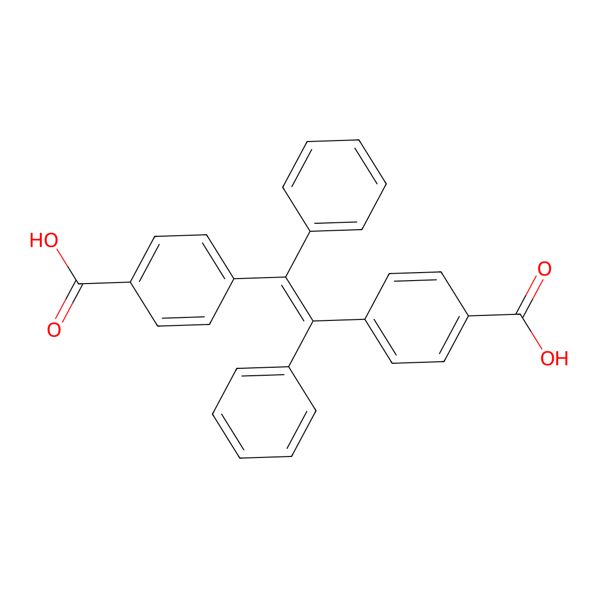 4,4'-(1,2-Diphenyl-1,2-ethenediyl)bis[benzoic acid] molecular structure, CAS 2204249-15-8