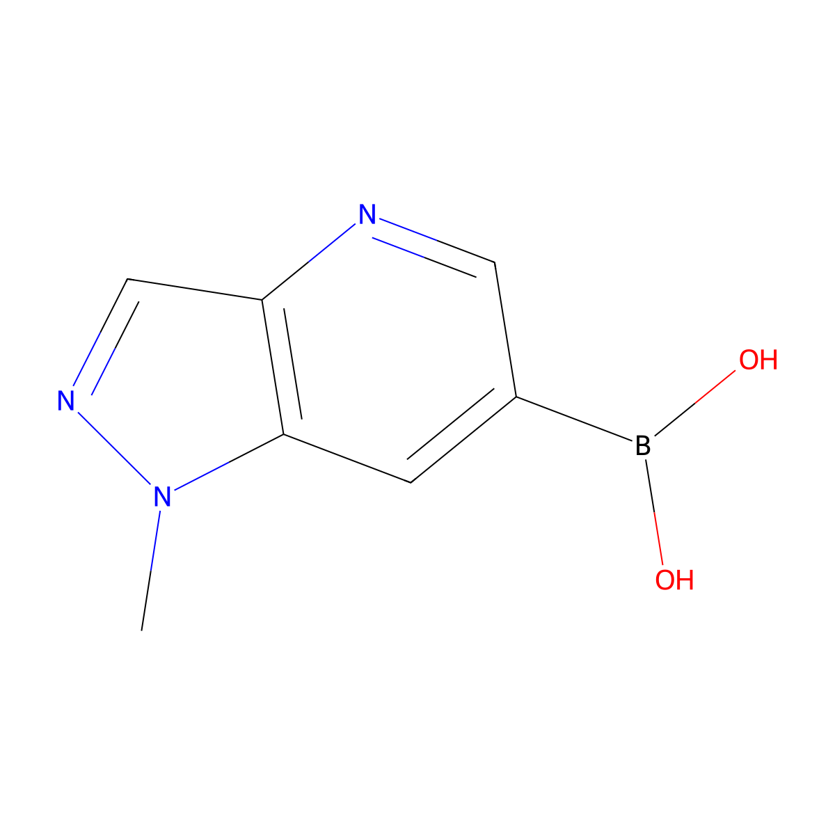{1-methyl-1H-pyrazolo[4,3-b]pyridin-6-yl}boronic acid molecular structure, CAS 2204252-93-5