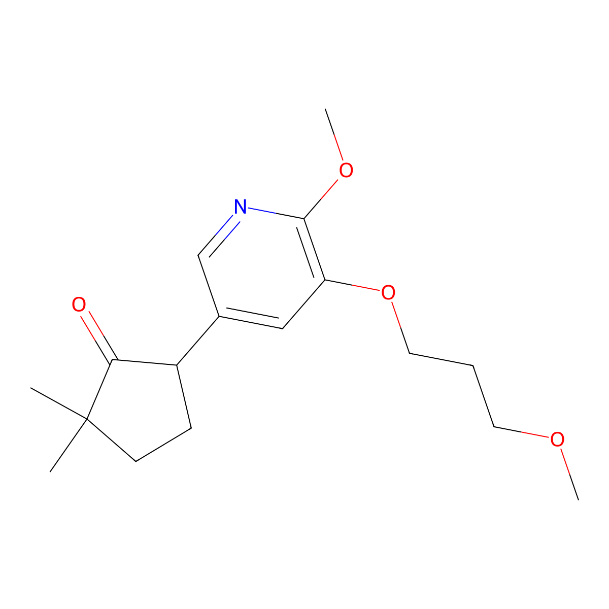 5-(6-Methoxy-5-(3-methoxypropoxy)pyridin-3-YL)-2,2-dimethylcyclopentan-1-one molecular structure, CAS 2204268-63-1