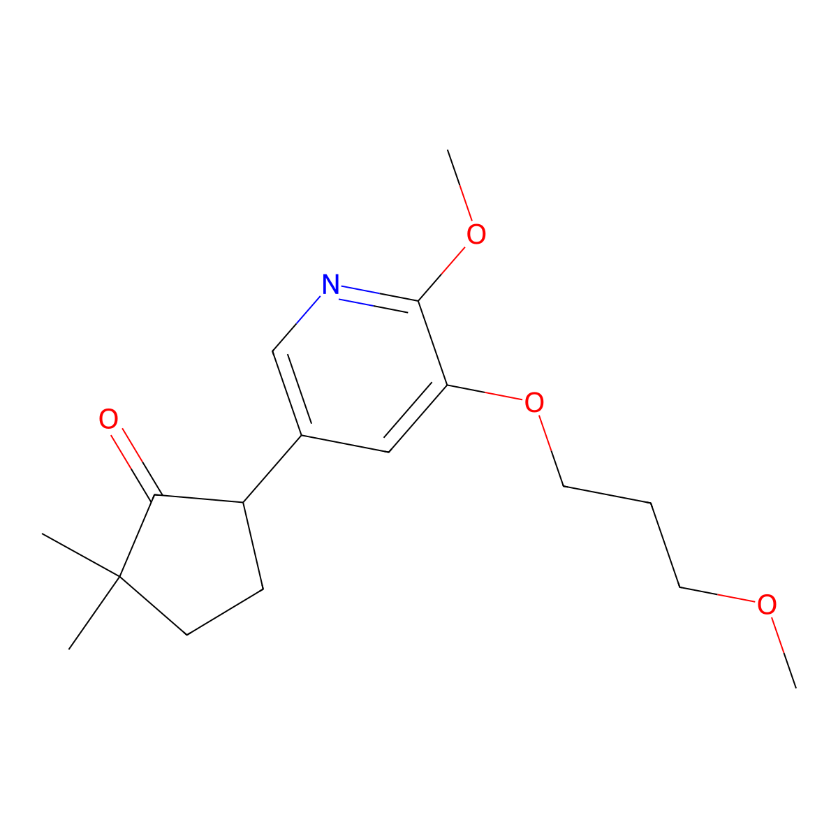 5-(6-Methoxy-5-(3-methoxypropoxy)pyridin-3-YL)-2,2-dimethylcyclopentan-1-one molecular structure, CAS 2204268-63-1